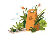 Eco package. Paper bags, kraft boxes, an Object Illustration by Good Studio (Thumbnail 5 of 7)