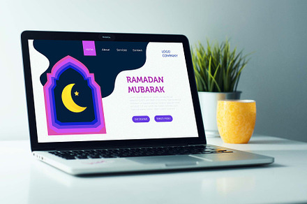 Landing Page Ramadan Mubarak, a Landing Page Template by bungamustia
