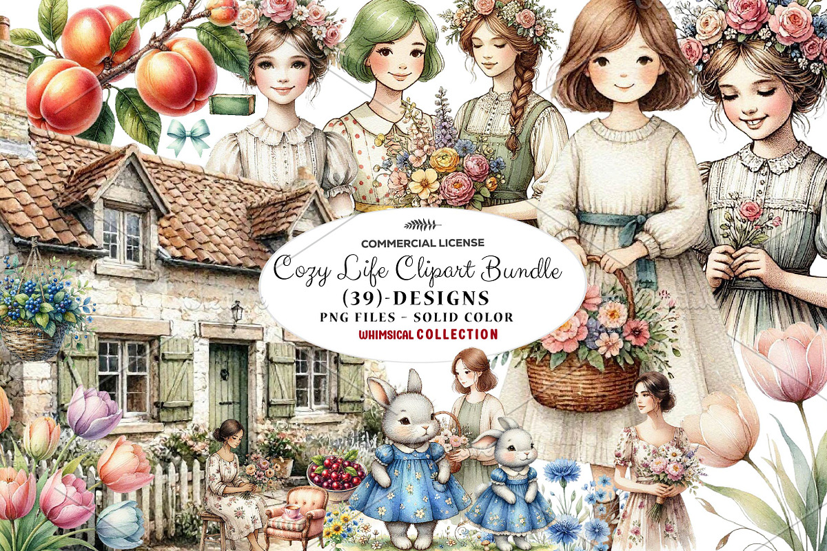 Cozy Life Clipart Bundle, a Seasonal Illustration by CreationArt (Photo 1 of 7)