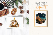 Nativity Scene Clipart, a Seasonal Illustration by ⋒DesignECShop⋒ (Thumbnail 3 of 6)