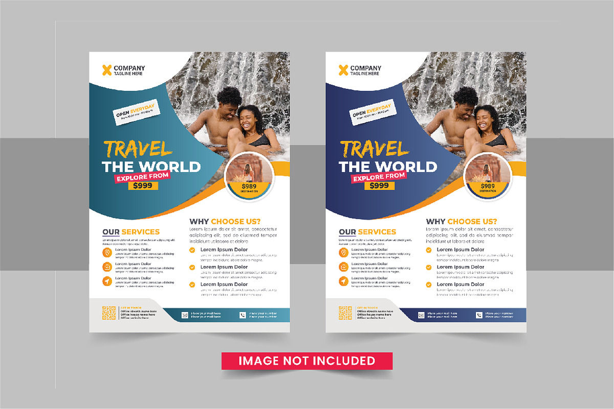 Travel Flyer Design, tour flyer set, a Flyer Template by Pavel_design (Photo 10 of 11)