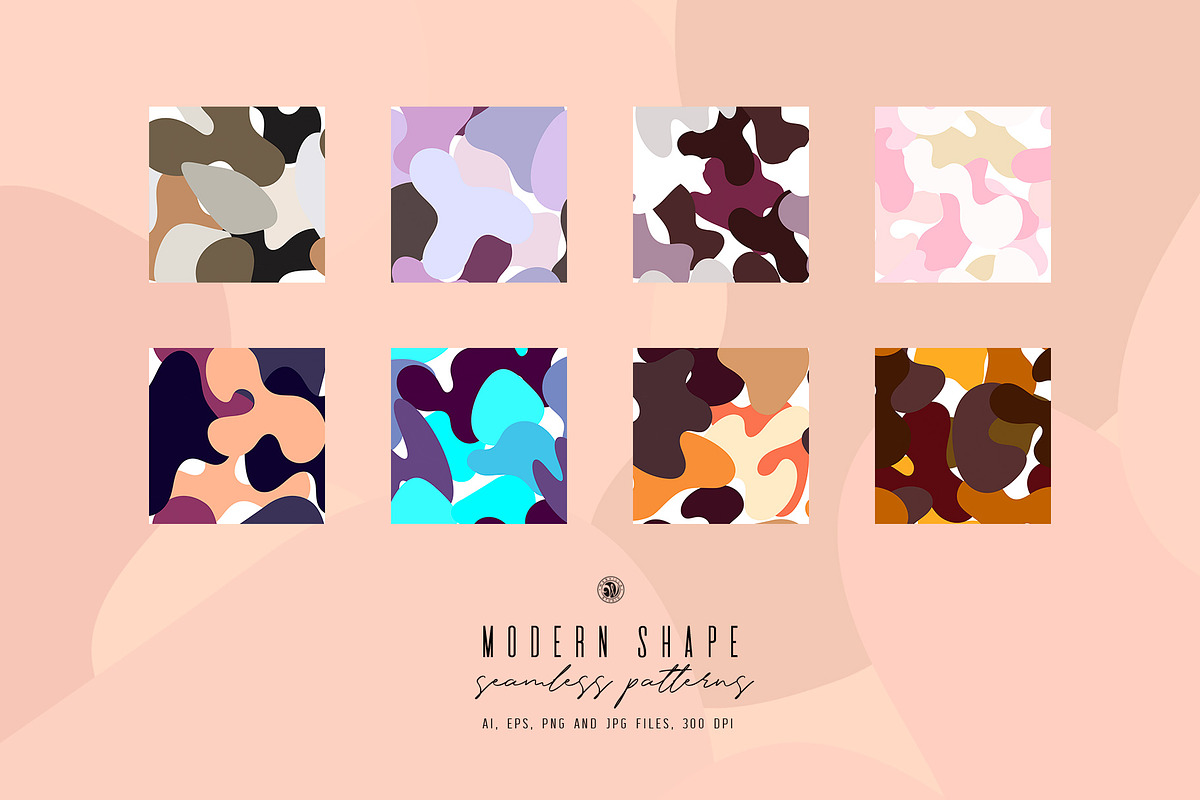 Modern Shape Patterns, a Pattern Graphic by Bloomart Studio