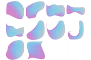 Pink Blue Liquid Fluid Clip Art, a Decorative Illustration by tchastudio (Thumbnail 2 of 5)