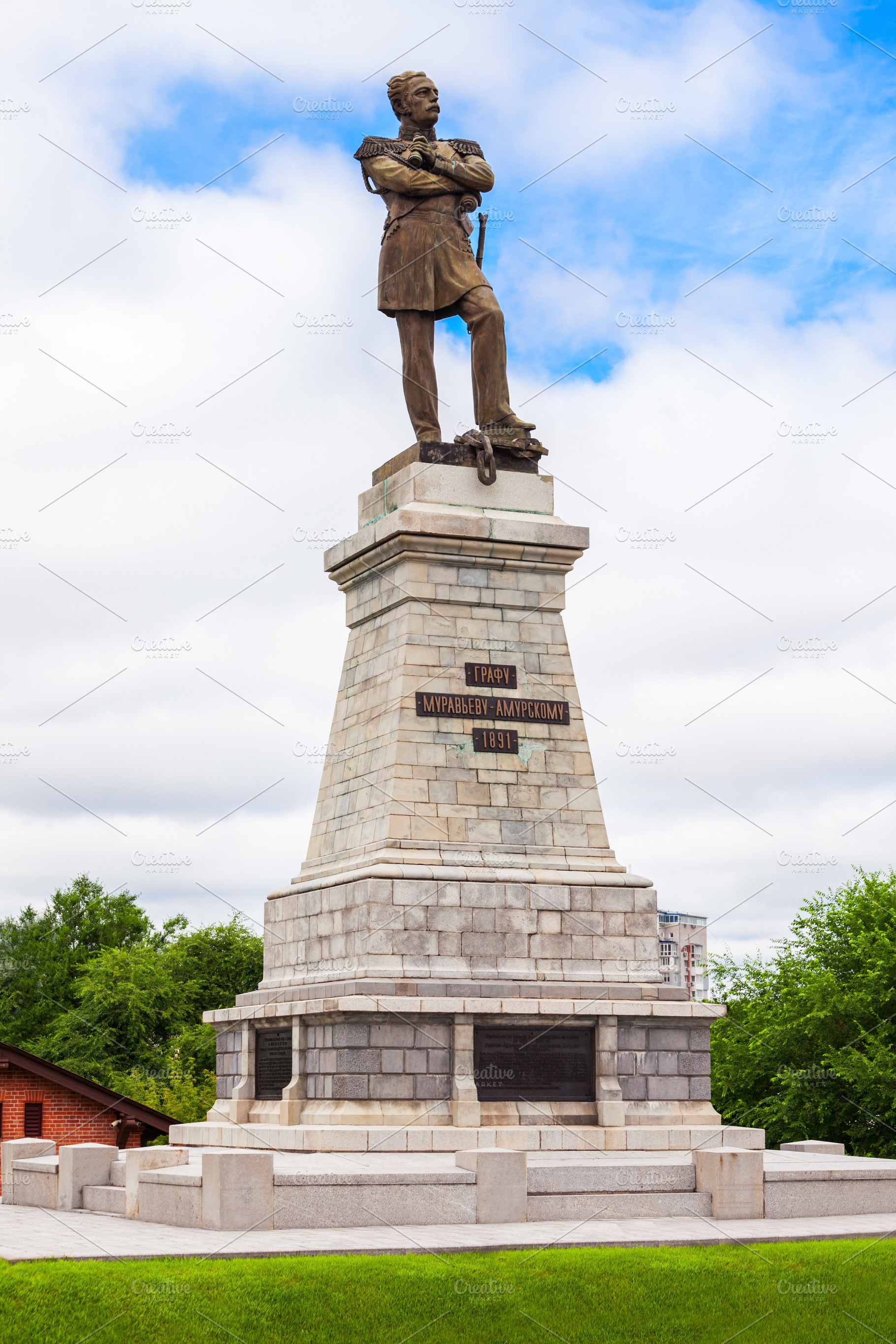 Muraviev-Amurskiy monument in Khabarovsk, a Photo by saiko3p