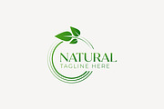 Logo Natural Leaf Icon Label Green, a Branding & Logo Template by Signatoro (Thumbnail 1 of 2)