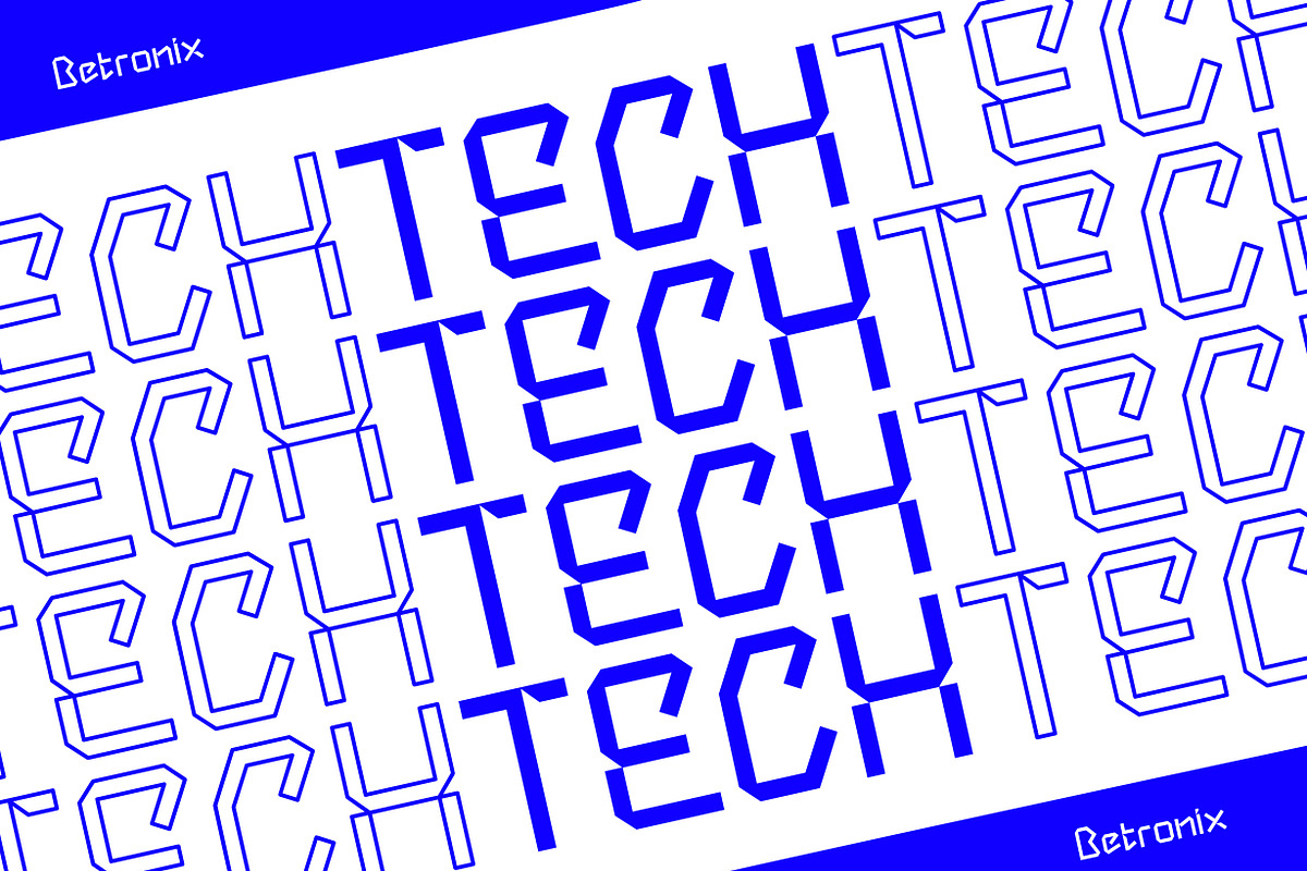 Betronix - Futuristic Font, a Symbol Font by NuType (Photo 4 of 12)
