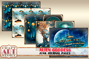 Alien Goddess Junk Journal Pages, an Object Illustration by CraftArtStory (Thumbnail 5 of 5)