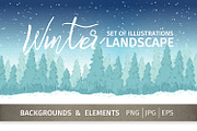 Winter forest landscape, a Texture Illustration by LeiaSW (Thumbnail 1 of 4)