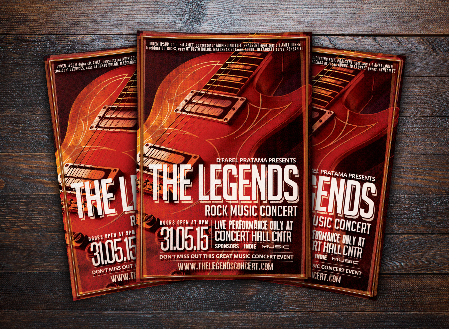 The Legends Music Concert Flyer by Design Addict  Creative Market