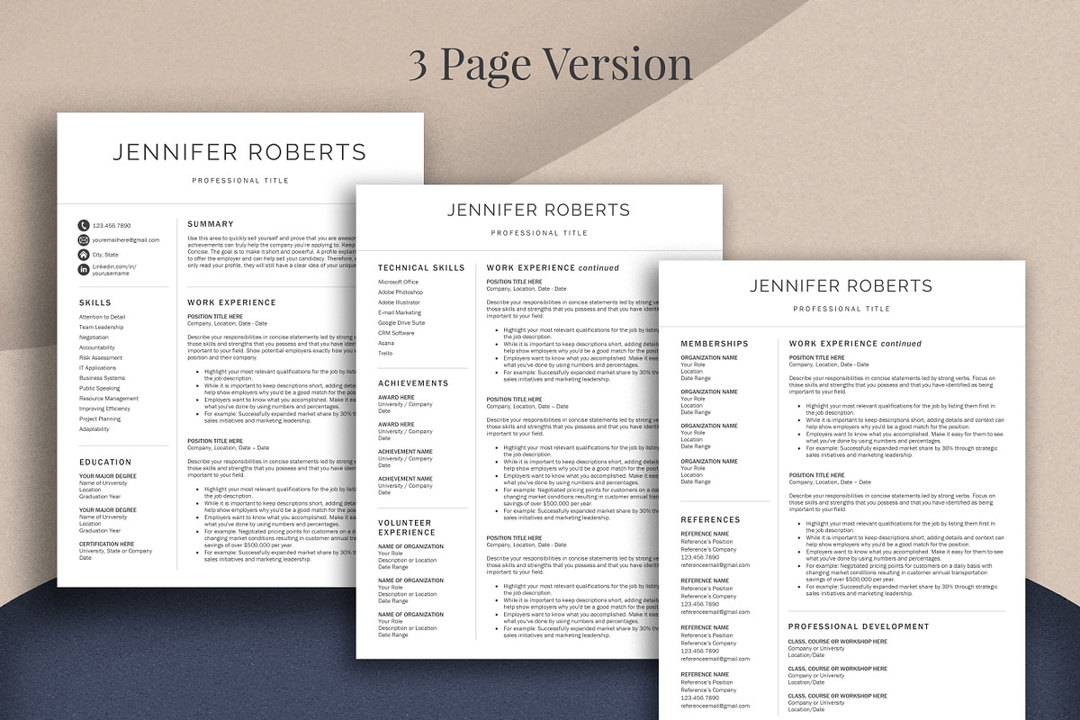 Resume Template CV, a Resume Template by Klamp Studio (Photo 4 of 9)