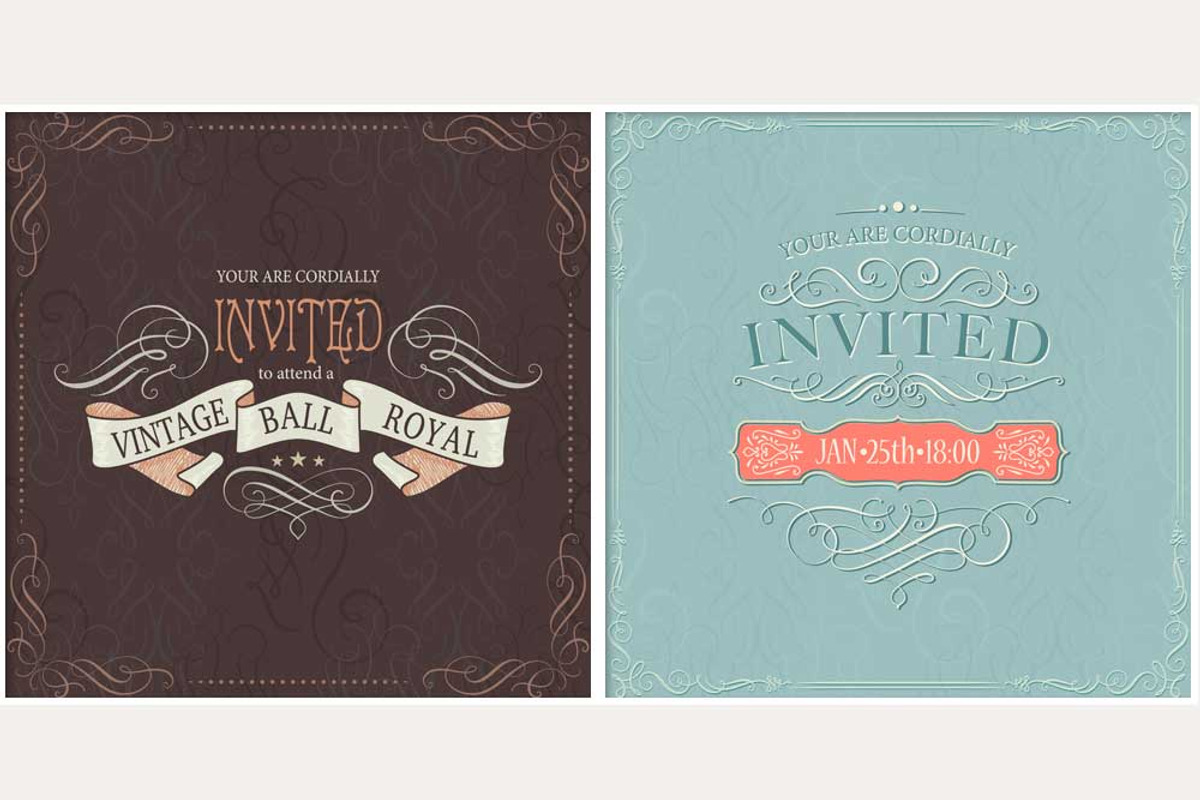 Set of ready design for invitations, an Illustration by ARSCOR (Photo 5 of 6)