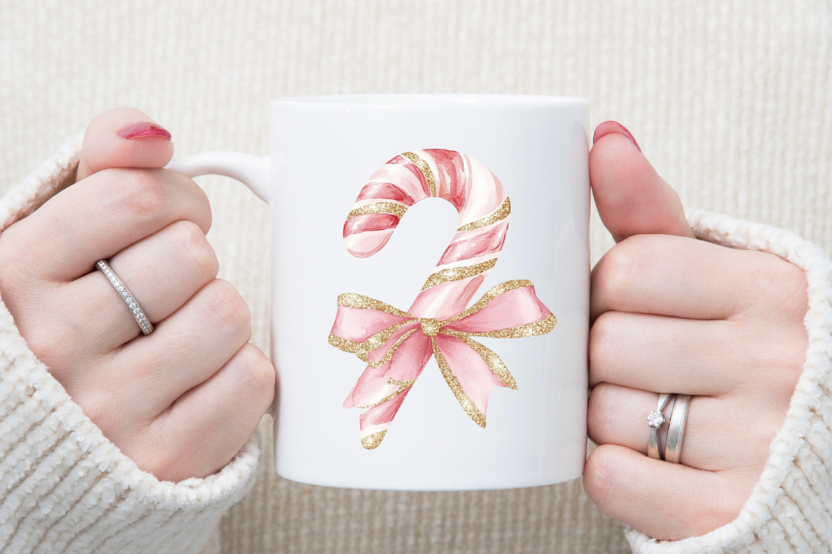 Christmas Candy Cane Bows Clipart, an Illustration by Sublimation Artist (Photo 5 of 6)