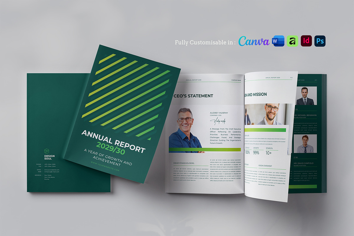 Corporate Annual Report Template, a Brochure Template by Designsoul14 (Photo 1 of 13)