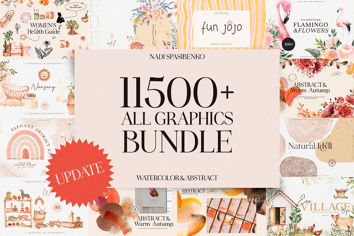 11500! ALL GRAPHICS BUNDLE, an Animal Illustration by Spasibenko Art (Photo 1 of 31)
