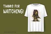 Cartoon War Ghost. T-Shirt, PNG, SVG, an Animal Illustration by KENO Mascots (Thumbnail 3 of 3)