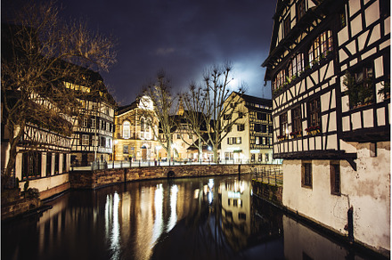 View on river in Strasbourg, France