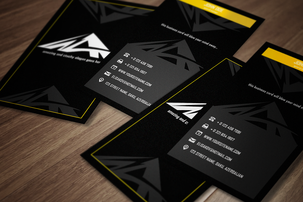 Tri - Business Card Template, a Business Card Template by BAUXERdesigns