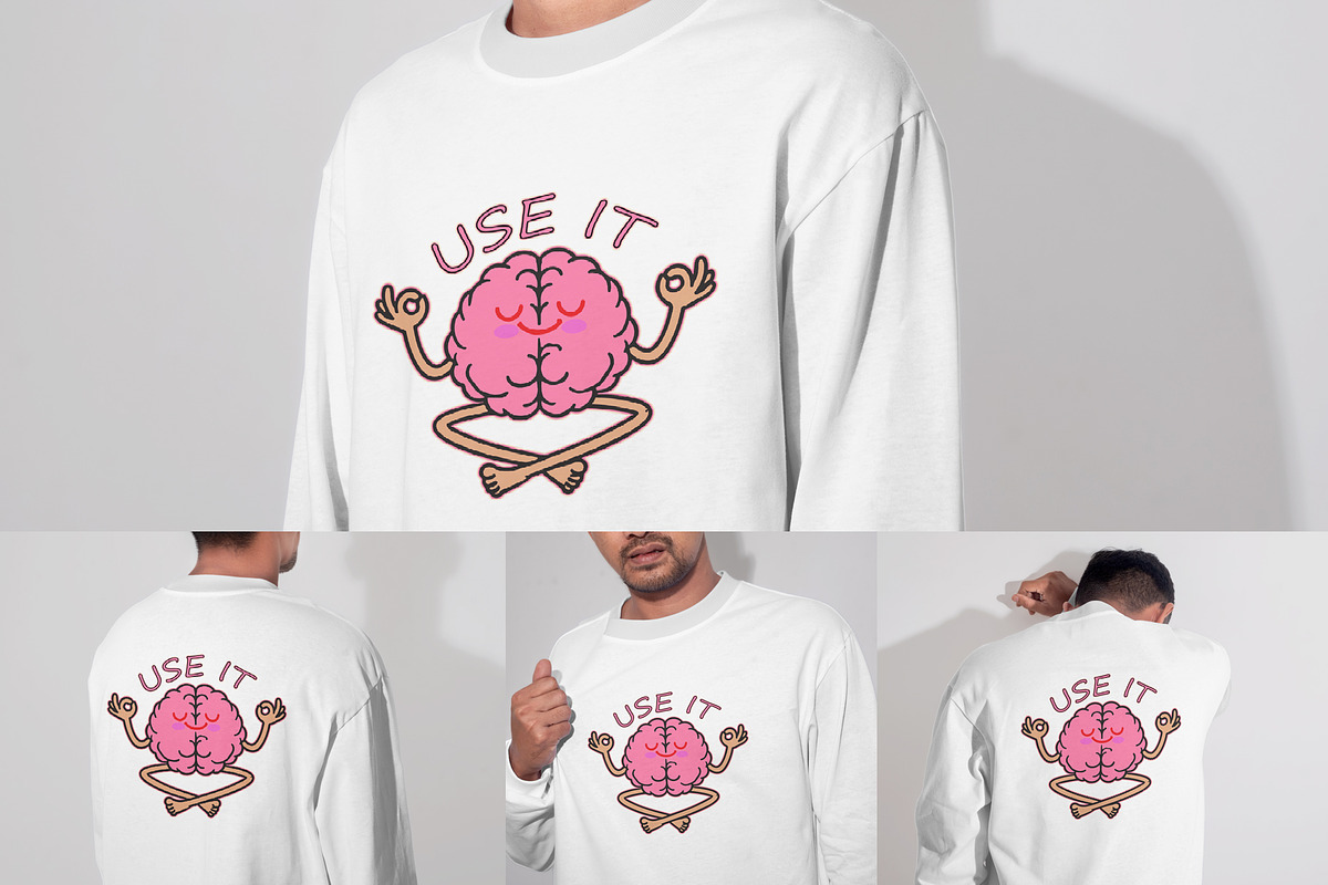 Use It Brain Mindful T-Shirt Design, an Object Illustration by Ahluva Studio (Photo 1 of 6)
