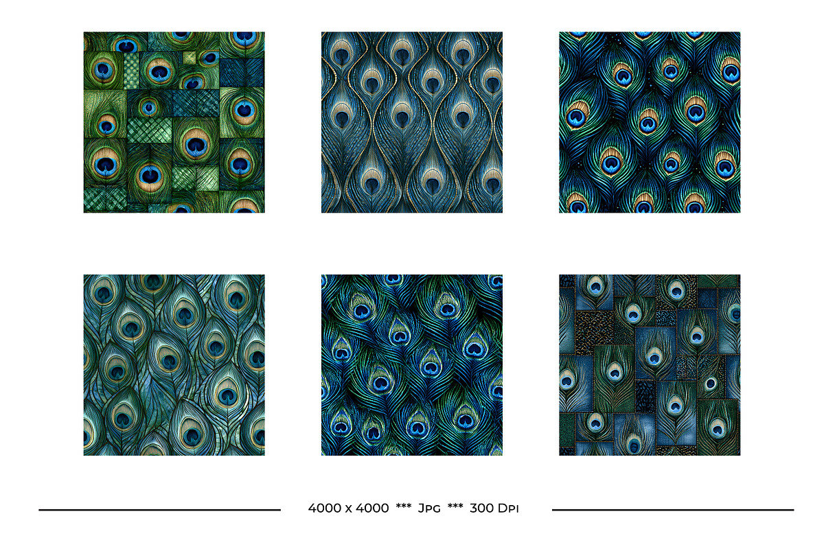 Peacock Feather Animal Print Designs, a Pattern Graphic by karenfoleyphoto (Photo 7 of 11)