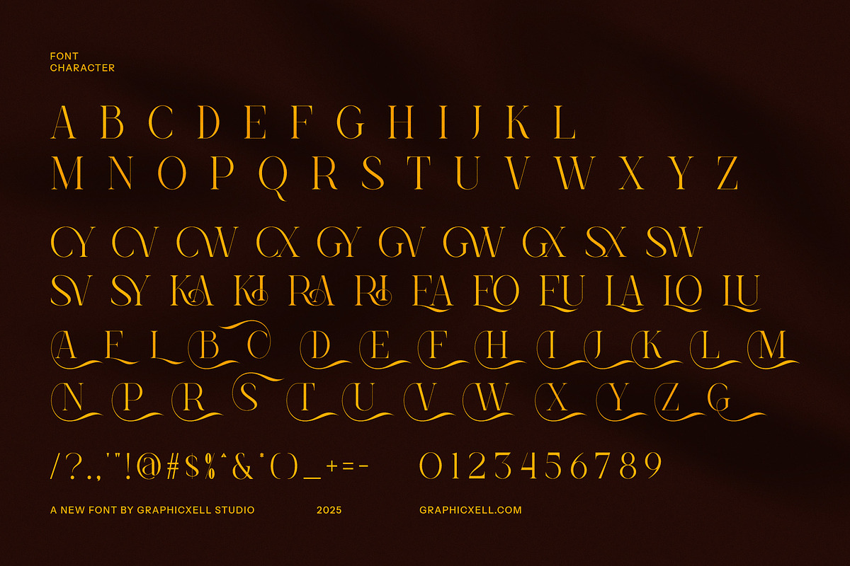 Last Rucyka Stylish Serif Font, a Serif Font by Graphicxell (Photo 8 of 8)