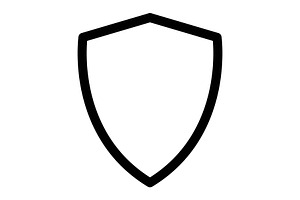 Shield icon, an Outline Icon by Sumberpangan
