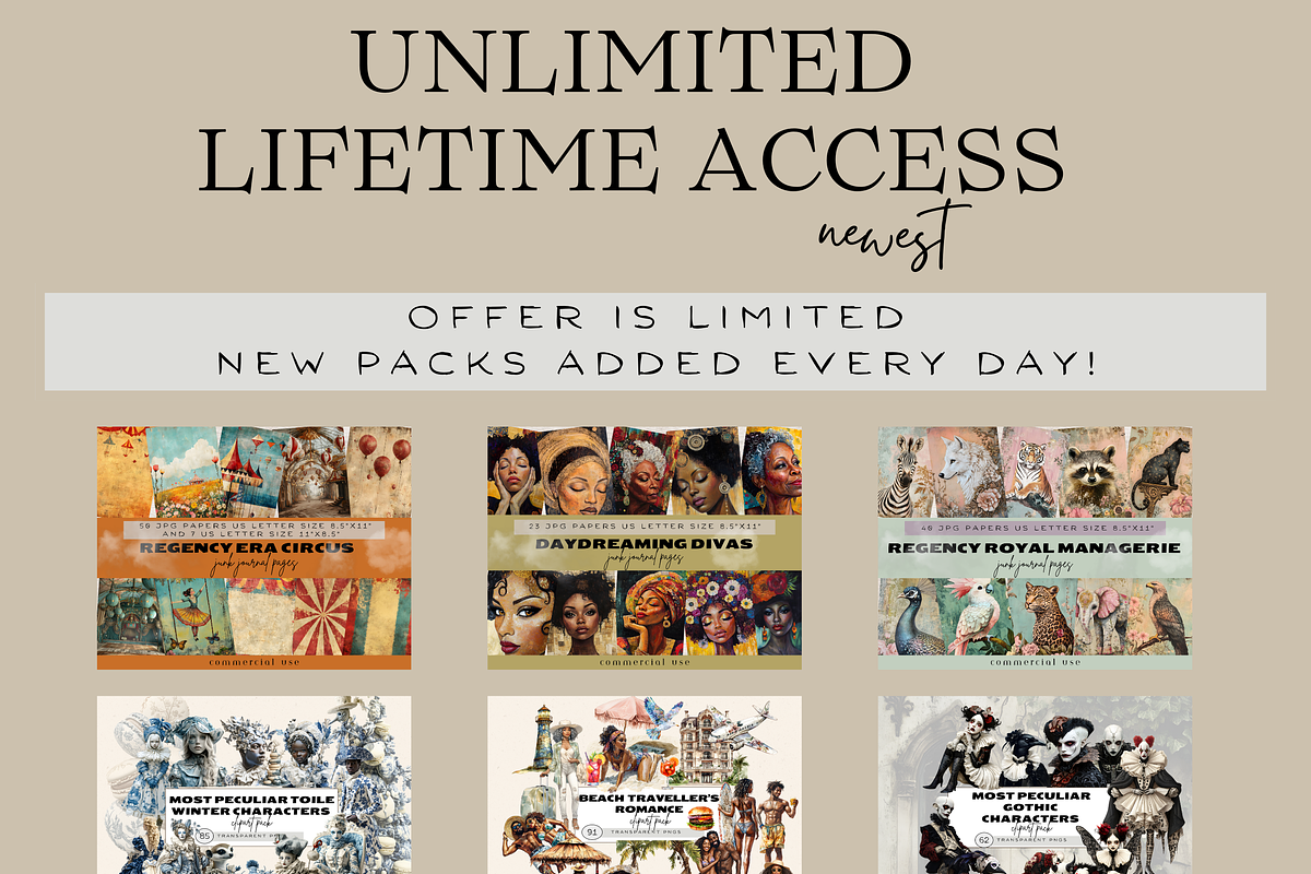 UNLIMITED LIFETIME ACCESS CLIPART, a Person Illustration by Daring Digies (Photo 3 of 10)
