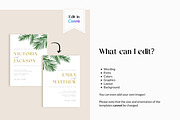 Tropical Wedding Invitation Template, an Invitation Template by Cottontail Paper Shop (Thumbnail 5 of 7)