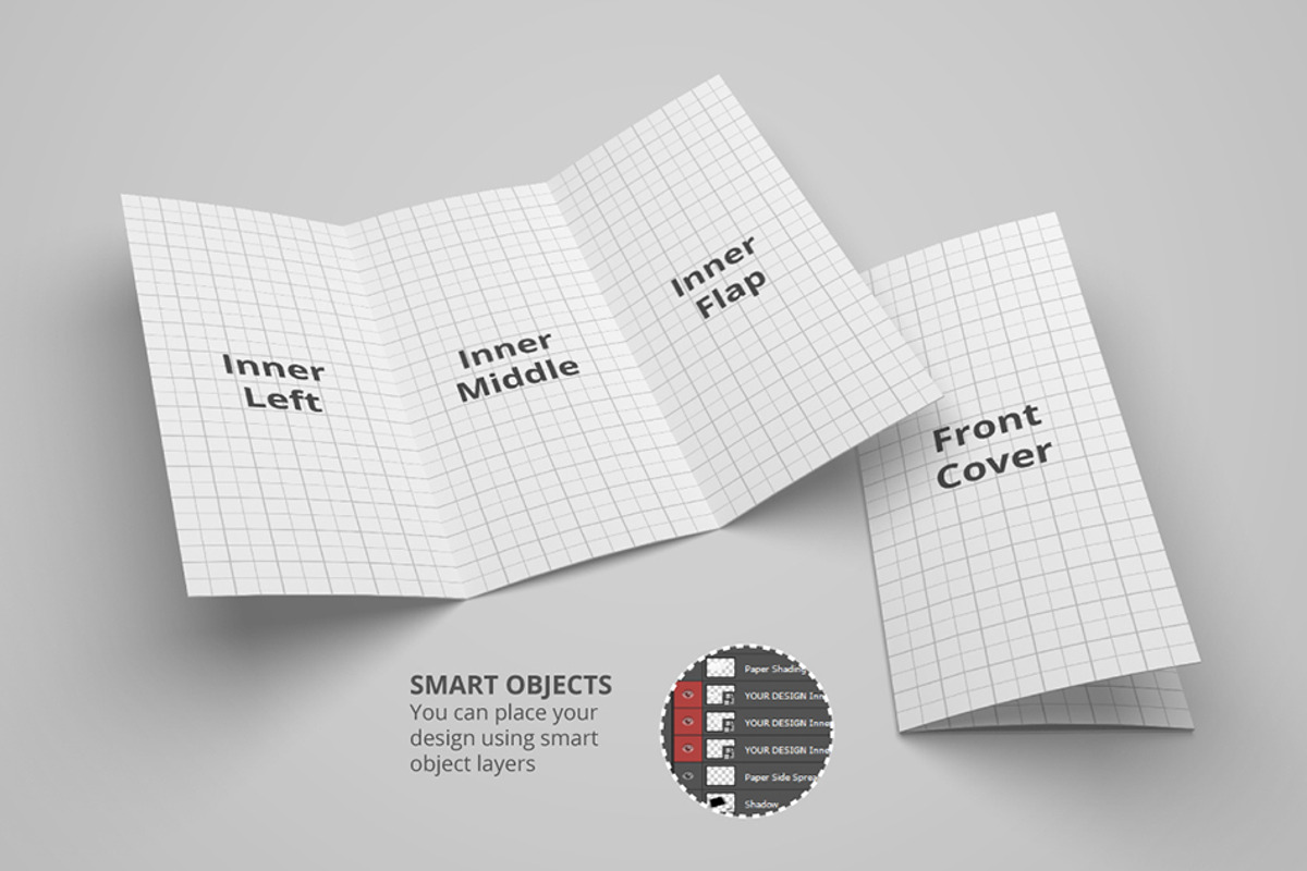 US Letter Trifold Brochure Mockup, a Print Template by Petr Stránský (Photo 2 of 8)