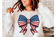 Coquette Bow American Flag 4th July, an Illustration by Designking (Thumbnail 2 of 6)