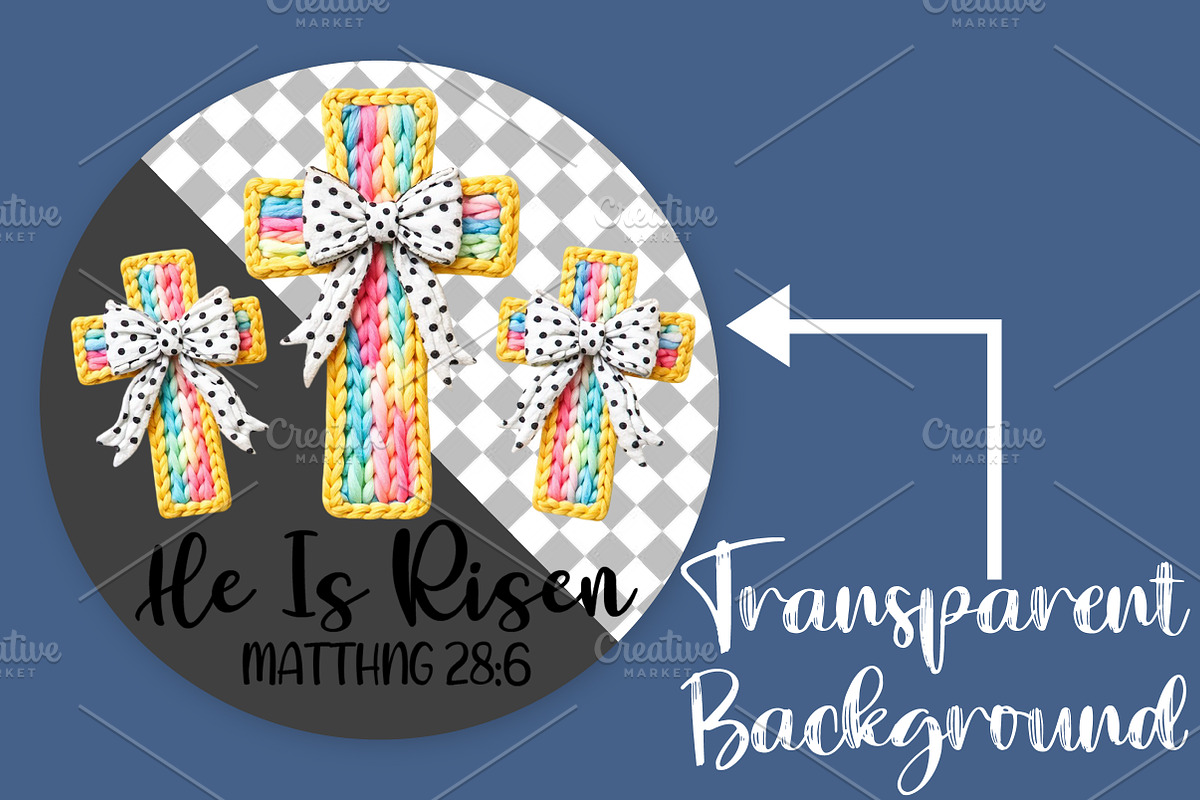 He is risen Christian Easter PNG, an Illustration by Canvas Craft (Photo 2 of 7)