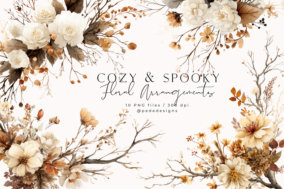 Cozy & Spooky Collection, a Seasonal Illustration by PeDe Designs (Photo 10 of 30)