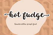 Hot Fudge Handwritten Script Font, a Script Font by Kellie Jayne Studio (Thumbnail 1 of 9)