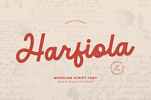 Harfiola | Monoline Script Font