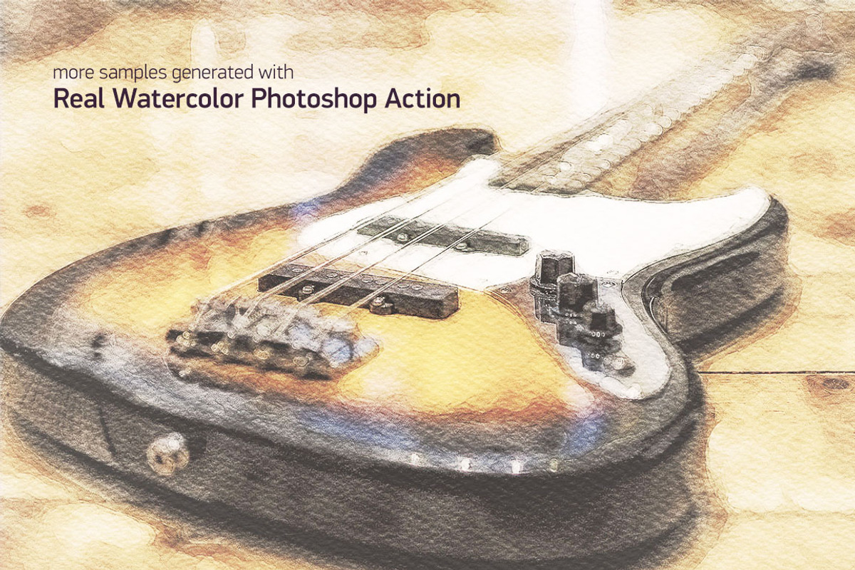 Real Watercolor - Photoshop Action, an Action Add-On by Creative Graphics