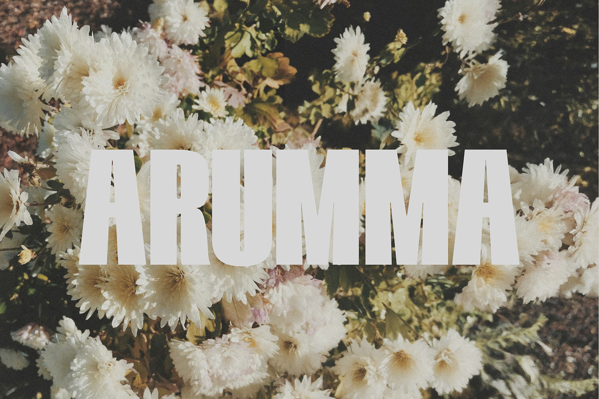 ARUMMA DISPLAY FONT, a Sans Serif Font by maybefont (Photo 1 of 10)