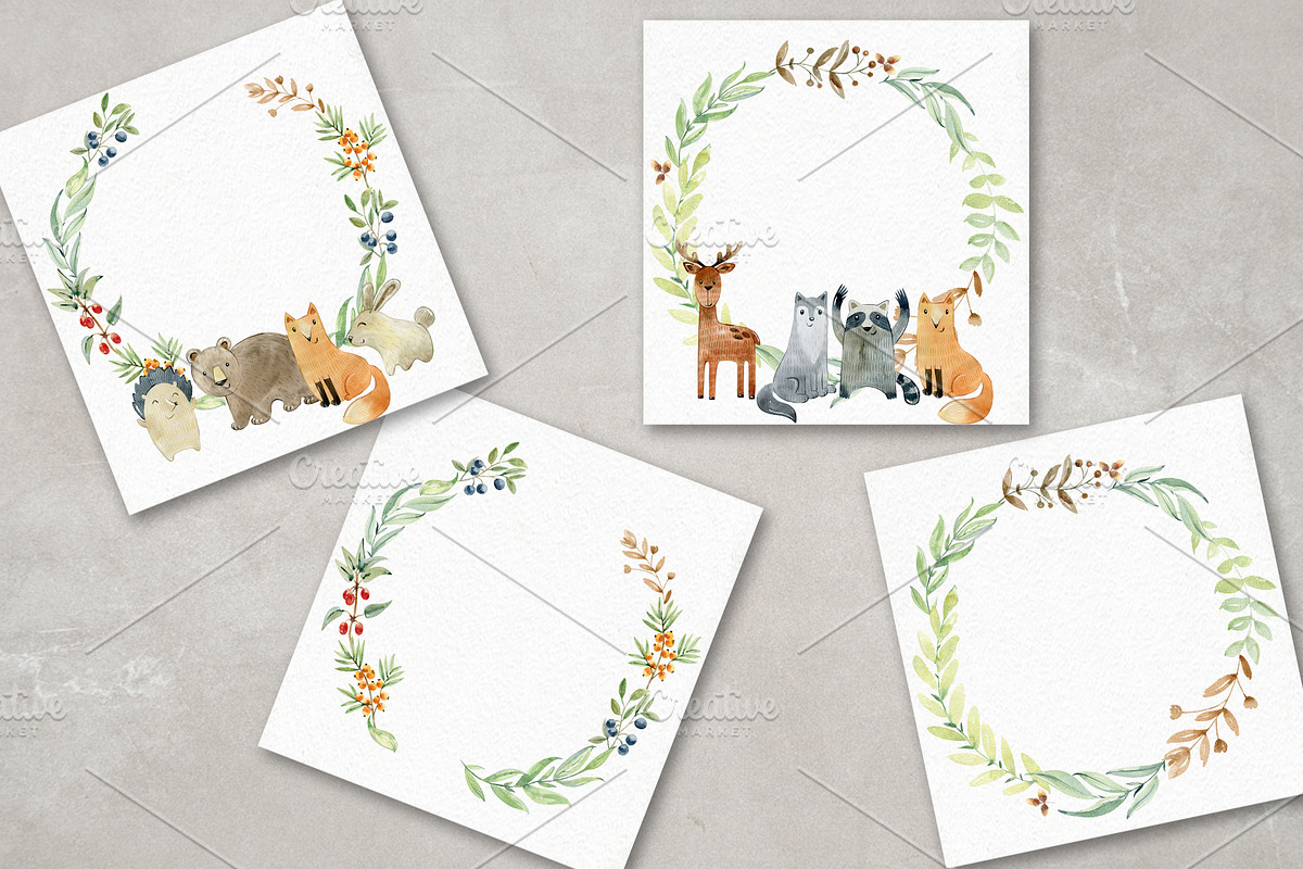 70% off. Bundle. Woodland animals., an Animal Illustration by TaPilipa (Photo 10 of 38)