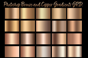 Photoshop Copper And Bronze Gradient