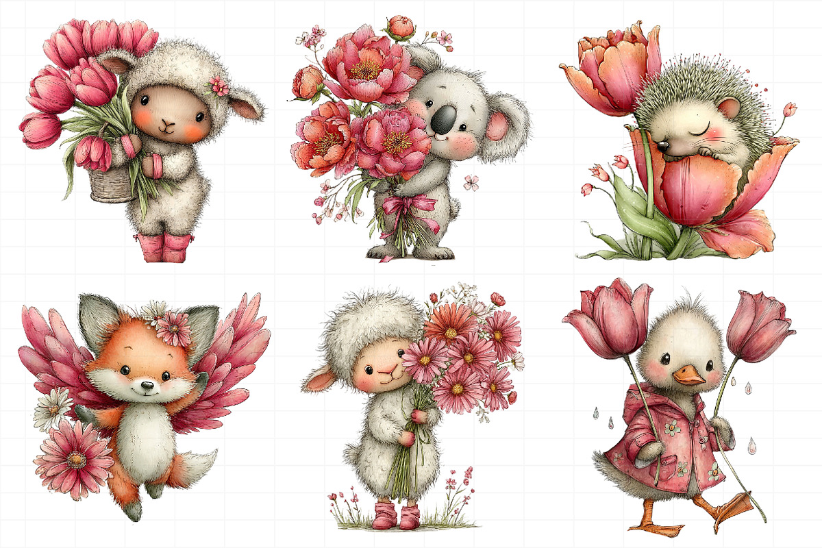 Whimsical Spring Animal Clipart, an Illustration by Daily.Designs (Photo 8 of 8)