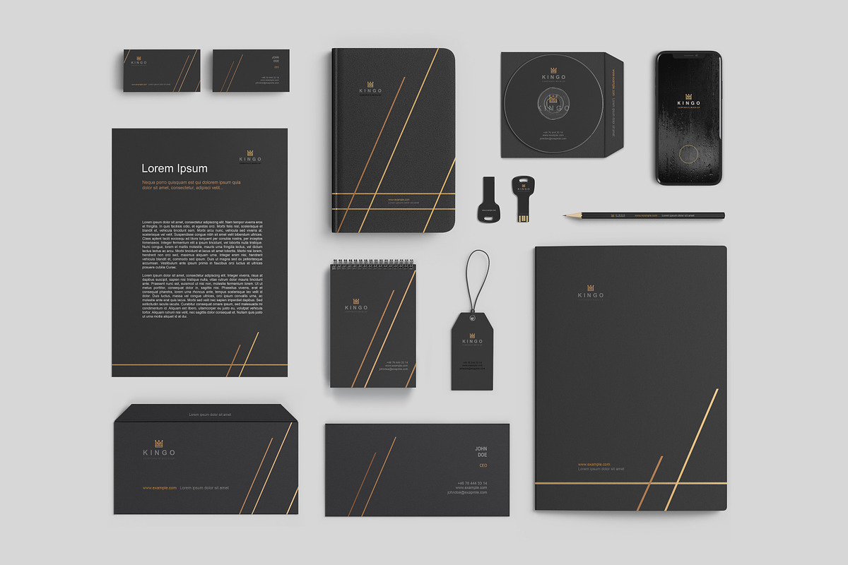 Branding and stationery Mockup #1, a Books & Magazine Mockup by Seven Lights (Photo 3 of 6)