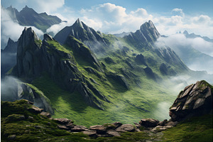 Majestic Mountain Top Scenery