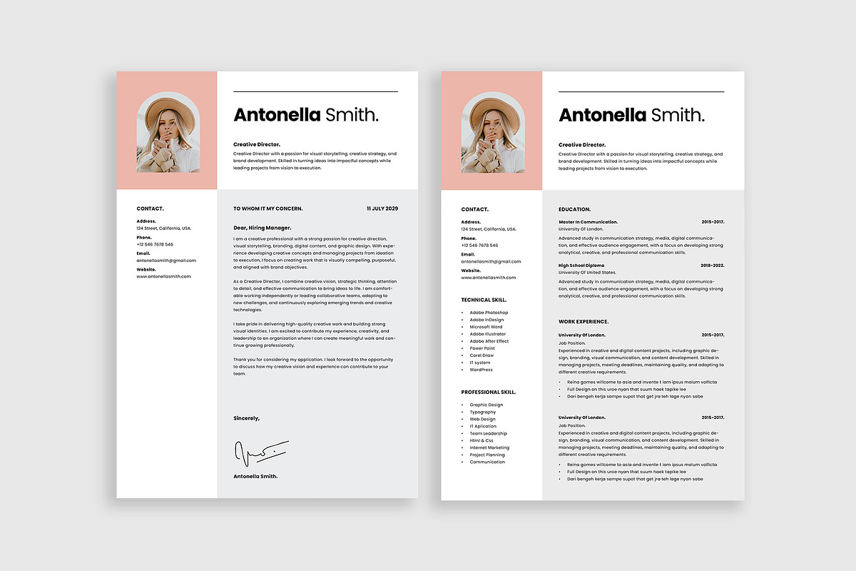 Resume CV Template, a Resume Template by Occy Design (Photo 2 of 4)