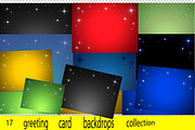 Christmas card background collection, an Invitation Template by ThreeDiCube (Thumbnail 1 of 7)