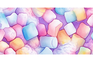 Sweet Marshmallow Candy Horizontal