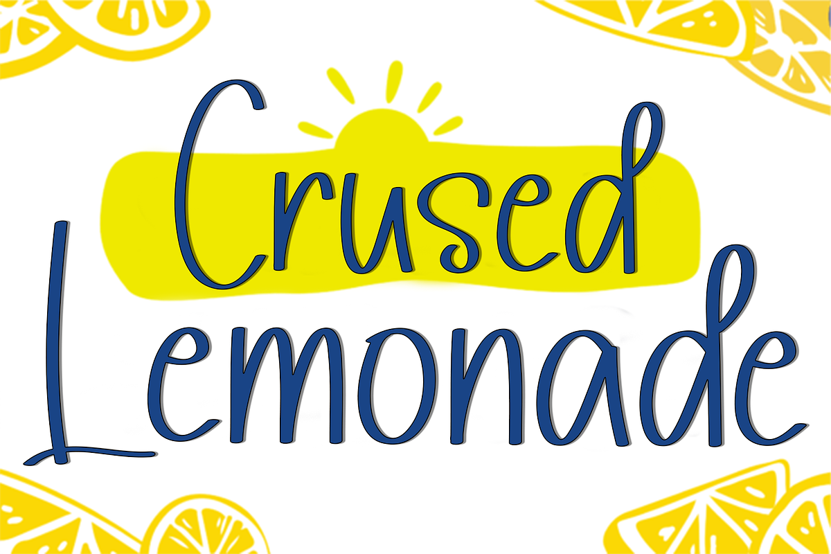 Crused Lemonade, a Handwritten Font by InermediaSTUDIO (Photo 1 of 8)