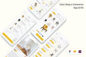 Chair Shop e-Commerce App UI Kit, an App Template by Betush