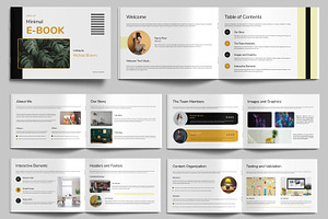 E Book Landscape Brochure Template, a Brochure Template by MightyDesign