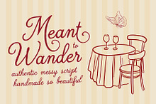 Meant to Wander - Handwritten Font