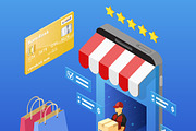 Online Internet Shopping Delivery, a Person Illustration by TAlex (Thumbnail 6 of 6)