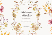 Autumn Meadow Watercolor Florals, a Seasonal Illustration by Yuliia Lashevska (Thumbnail 1 of 14)