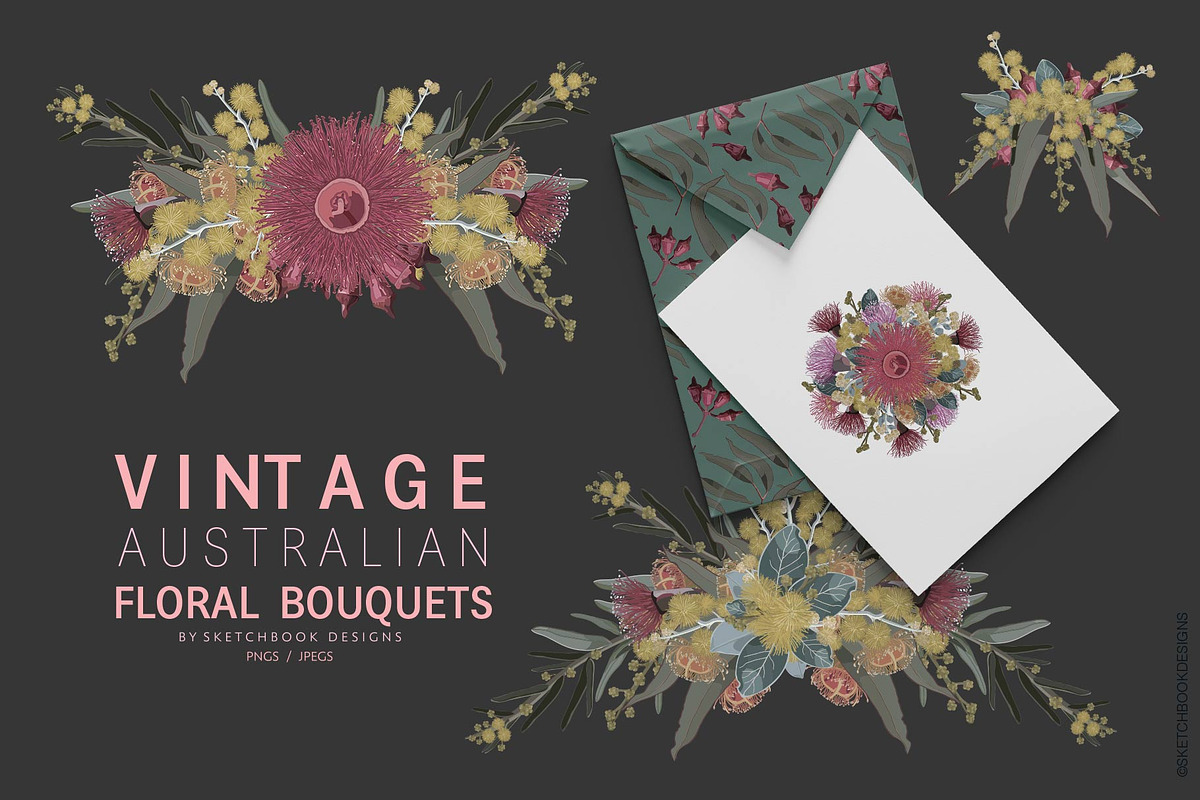 VINTAGE AUSTRALIAN WILDFLOWER SET, an Illustration by Sketchbook Designs (Photo 9 of 12)